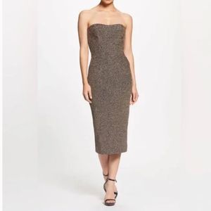 Dress the Population Claire Shimmer Midi Dress Size Extra Large XL